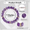 Xiimuaaoo Amethyst Crystal Bracelet for Women Healing Crystal Bracelet Purple