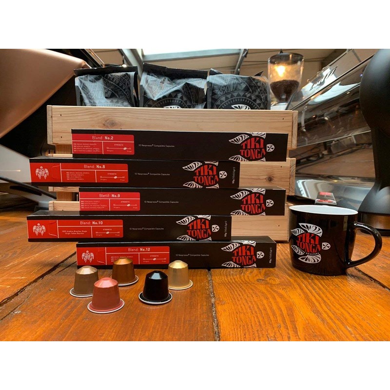 Tiki Tonga Coffee Roasters - 10 Nespresso Compatible Coffee Capsules
