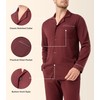 DAVID ARCHY Mens Pajamas Set Soft Cotton Notched Collar Pajamas
