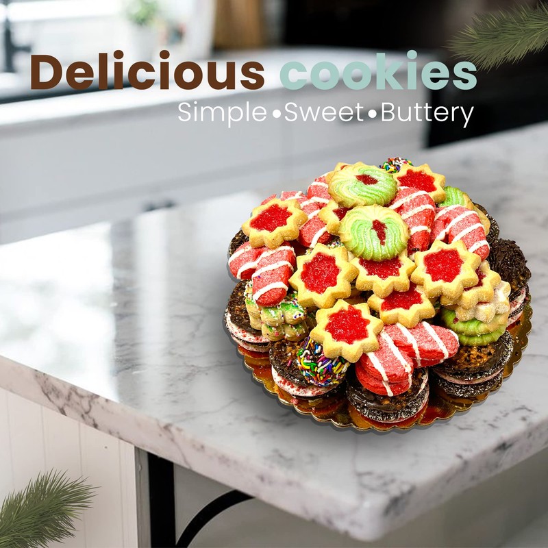 Best Cookies - 3 lb. Gourmet Christmas Cookies Platter with