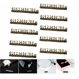 Boxonly 20PCS Digital Price Tag GBP ￡ Price 3D Metal Shelving Adjustable Cube Kit Pricemarker Labels for Jewelry Watch Shop Office Display Silver