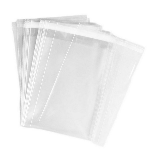 100PCS 1.2mil 9 x 12 Inch Thick Clear Automatic Sealing Flat Cello/Cellophane Treat Bag Packaging Bags with Adhesive Closure Good for Snacks Bakery Candies