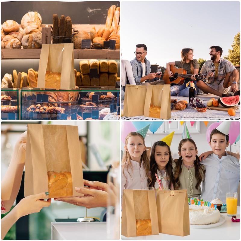Funcoo 30 pcs Bread Bags for Homemade Bread Paper Sourdough
