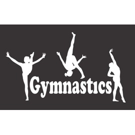 Gymnastics - Die Cut Vinyl Window Decal/Sticker for Car/Truck 8.5"x5"