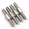 (4 Pieces) M12x100mm Hex Double End Threaded Stud With Right