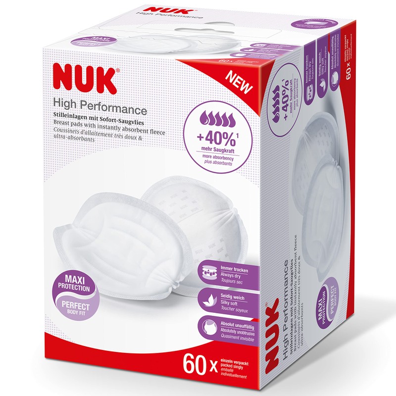 NUK High-Performance Disposable Breast Pads with Instant Absorbent Fleece |