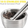 Bekith Mortar and Pestle Sets 18/8 Brushed Stainless Steel Spice