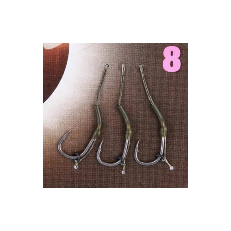 Korda DF Wide Gape Barbless Loop Rigs: 6