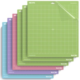 NICAPA Variety Grip Replacement Cutting Mat for Cricut Explore Air/Maker Series, [30.5 cm x 30.5 cm, 3 x Green, 1 x Purple, 1 x Blue, 1 x Pink] Sticky, Non-Slip, Flexible, Vinyl Accessories