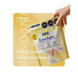 ENCO Premium Red Fondant, Vanilla Flavor, Ready to Use 2.2 Lb (1 kg)