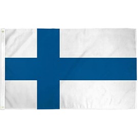 Finland Flag 2x3ft House Flag Finnish Flag 100D, Premium Quality, Fade Resistant, Heavy Duty, Flag/Banner