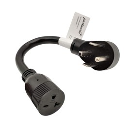 Parkworld 61223 Adapter Cord NEMA 14-30P to 6-20R (T-Blade Also to 6-15R), 20A 14 inch (Output 250V)