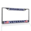 Fastasticdeals Metal Insert License Plate Frame Disabled Veteran Weatherproof Car