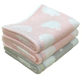 Imabari Towel Face Towel, Set of 3, Hedgehog Pattern, 13.4 x 31.5 inches (34 x 80 cm), Made in Japan, Cute Animal Pattern, Fluffy, Water Absorbent, Kindergarten, Nursery School, Cute, Quick Drying,