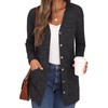 GRECERELLE Women's Long, Elegant, Lightweight V-Neck Cardigan with Pockets and