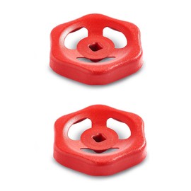 Ganter Normelemente, GN 227.6-ST-80-V8-RT Sheet Metal Hand Wheel, Valve Handle, Valve Handle, Shut-Off Valve, Diameter 80 mm, Square V8, Pack of 2