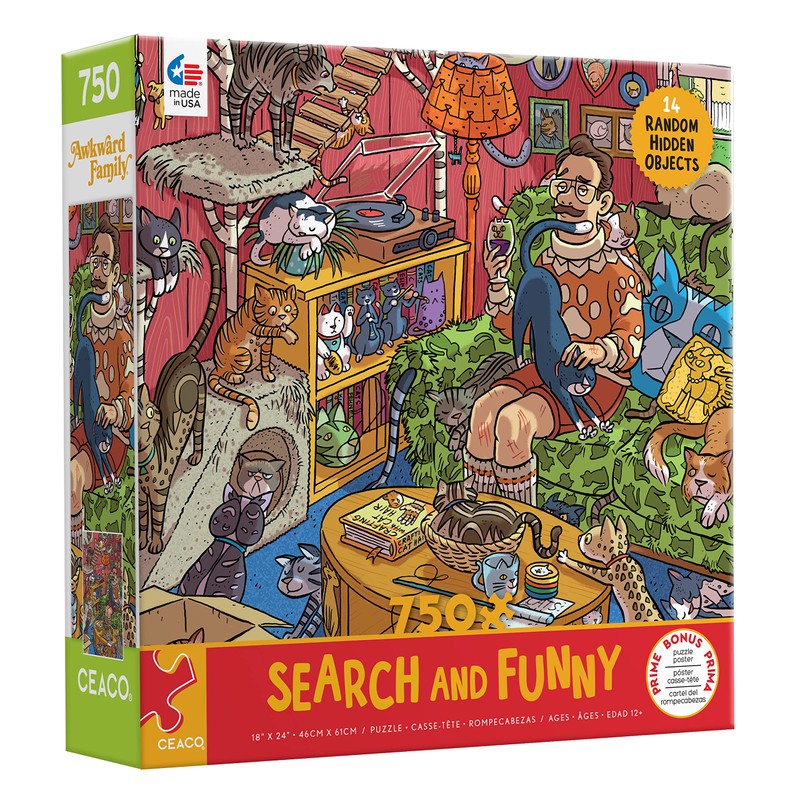 Ceaco - Search and Funny - Crazy Cat Guy -
