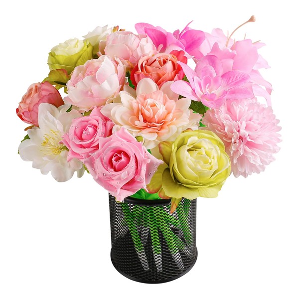 Leery 15 Pcs Flower Pens,Valentine's Day Rose Ballpoint Pens for