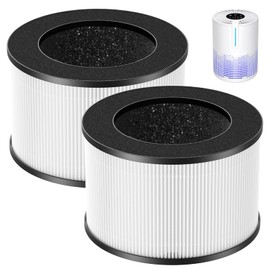 M01 Air Filter Replacement for MOOKA M01 Air Puri-fier, HEPA Filter, 3-Stage with Activated Carbon, 2 Pack