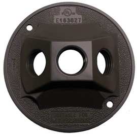 Sigma Electric 14383BR 1/2-inch 3 Hole Round Lamp Holder Cover, Bronze