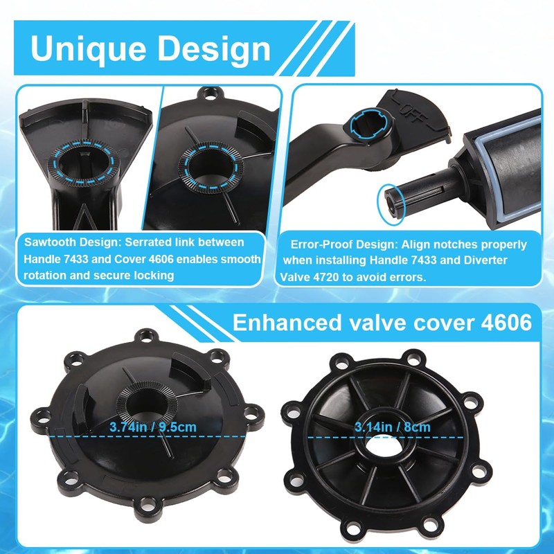 BESIMLI 2-Port/3-Port Pool Valve Rebuild Kit Compatible with Jandy 2-way/3-way