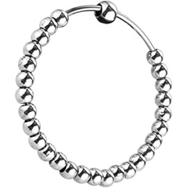 Divine-Interiors Stainless Steel Simran Beads Sikh Kada For Men & Women pack of 1 (silver colour) (Silver, 2.16)