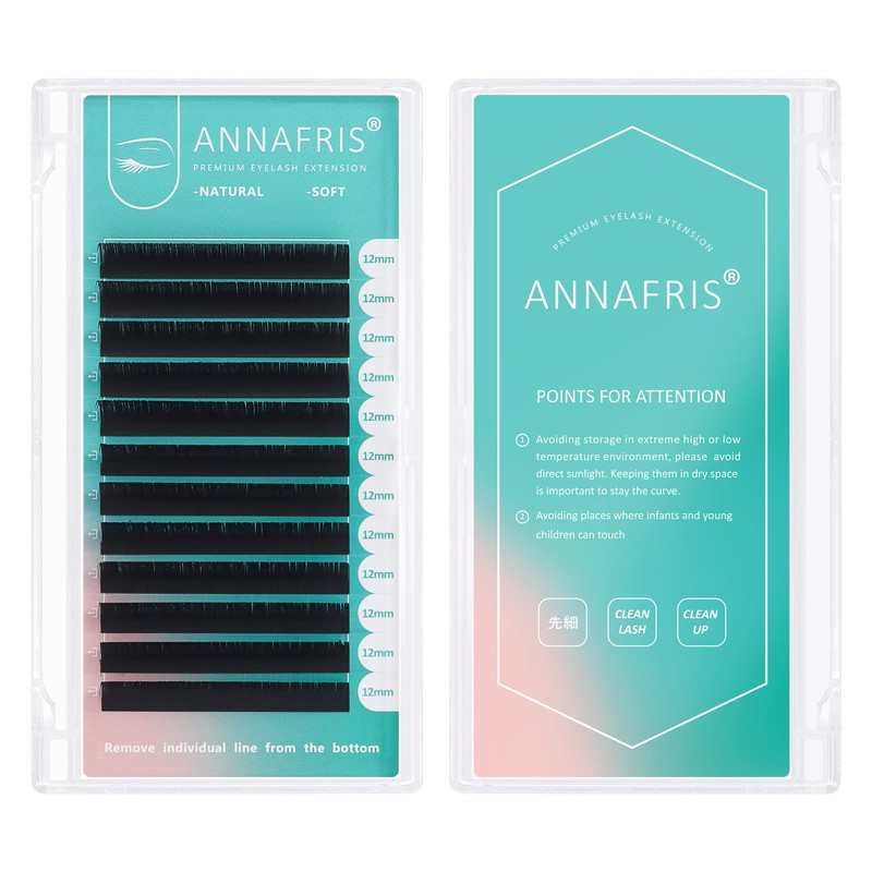 Eyelash Extensions, Ellipse Flat Eyelashes, Matte Black, Single Eyelashes for