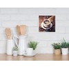 Wall Clock Glass 20 x 20 cm Coffee Clock Glass