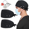 Hachapy Scrub Cap Men Satin Lined Nurse Hats for Women