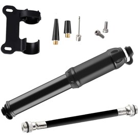 Bike Pump,Aluminum Alloy Portable Mini Bicycle Tire Pump,Compatible with Universal Presta and Schrader Valve Bicycle Pump,Ball Pump Needle/Frame Mount