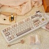 SWDPORT Cute Cat Keycaps Set, 132 Keys Thick PBT Mao