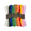Embroidery Floss 12 Rainbow Color Skeins, Friendship Bracelet String Cross