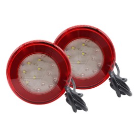 Pair of 12 V/24 V LED Light Round Rear Fog Brake Light Reverse Light Trailer
