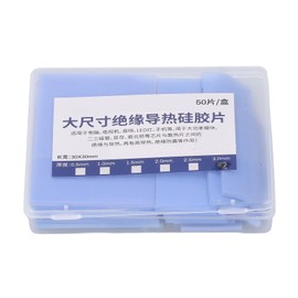 50Pcs CPU Thermal Pads Silicone Shock Proof Insulation Cuttable Thermal Conductivity Pads