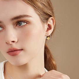 Chicken Earrings Sterling Silver Rooster Hoop Earrings Chicken Valentines Day Jewellery Gifts for Women