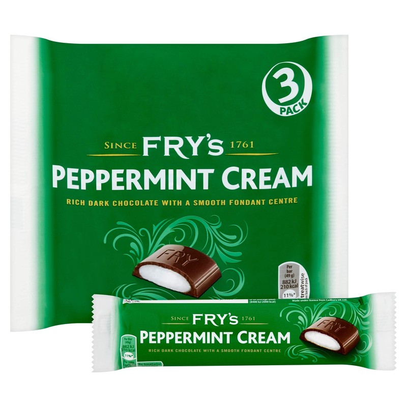 Fry's Peppermint Cream, 49 g (pack of 3), White