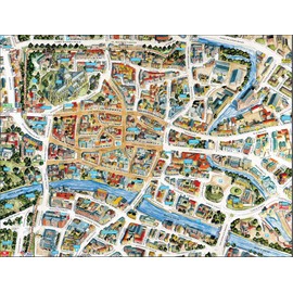 HPY Cityscapes Street Map Of York 400 Piece Jigsaw Puzzle 470mm x 320mm