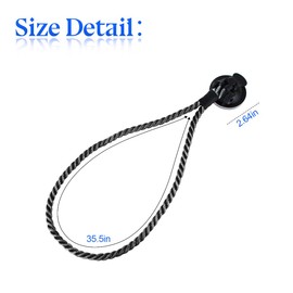 zipelo Hat Mounts for Car, Cowboy Hat Holder Rack with Suction Cup and Handmade Rope, Car Accessories, Universal Cowboy Hat Hanger for SUV Truck Vehicle Home, Keeps Your Hat On The Dash (Black)
