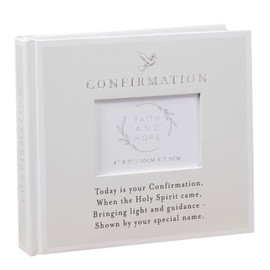 Widdop Confirmation Photo Album Holds 50 4' x 6' - Grey / White