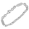 NKlaus Calla 12878 Men's Curb Bracelet 925 Sterling Silver 19