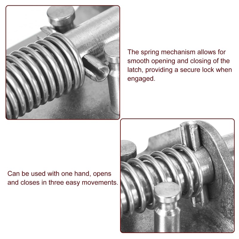 sourcing map Barrel Bolt Latch, 2Pcs 10x135mm - Stainless Steel