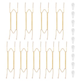 Bilillo 9 Pack Plate Hangers for the Wall, Suitable for 12-16 inch Art Plate, Stainless Steel Invisible Heavy Duty Wire Plate Holder with Wall Hooks, Plate Hangers for Displaying Plates, Platter, Dish