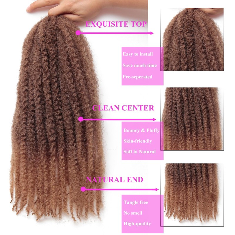 Marley Twist Braiding Hair 24 Inch 8 Packs – Fluffy&Tangle-Free