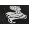 Cobra White Patch - 3.5x4 inch. Embroidered Iron on Patch