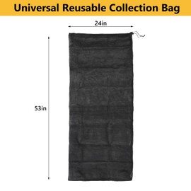 ZEMBSOYA Wood Chipper Bag Leaf Shredder Chip Machine Bag Replacement Reusable Lawn Wood Chipper Bag 24x53in