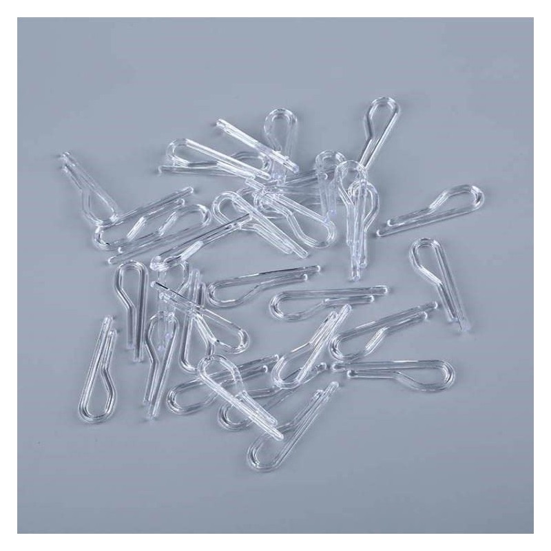 100pcs U Shape Clear Durable Plastic Alligator Clips Shirts Folding