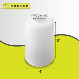 Bubble glass lamp Shade, 3 Packs seeded glass shade replacement Frosted white cylinder for pendant light fixture table lamps chandelier 1" 5/8 fitter