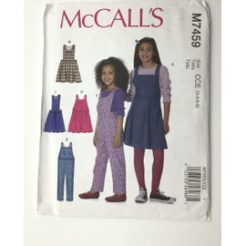 Mccall's Patterns 7459 CCE,Children's/Girls Jumpers and Overalls,Sizes 3-6, Tissue, Multi-Colour, 60 x 91 cm