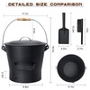 BRIAN & DANY Ash Bucket with Lid, 2.6 Gallon Fireplace