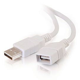 C2G USB Long Extension Cable, USB Cable, USB A to A Cable, White, 9.84 Feet (3 Meters), Cables to Go 26686